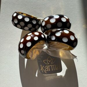 Karma Spotted Resin Napkin Rings (4)
